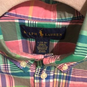 Ralph Lauren Polo Boy's Plaid Short Sleeved Shirt